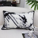 2-SOGA 2X 35cm Throw Pillow  Black and White Leopard Thick Premium Polyester Fiber for Home Decor
