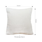 5-SOGA 50cm White Throw Pillow Premium Polyester Fiber and Cotton for Home Decor