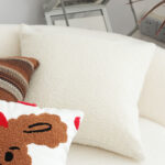 7-SOGA 50cm White Throw Pillow Premium Polyester Fiber and Cotton for Home Decor