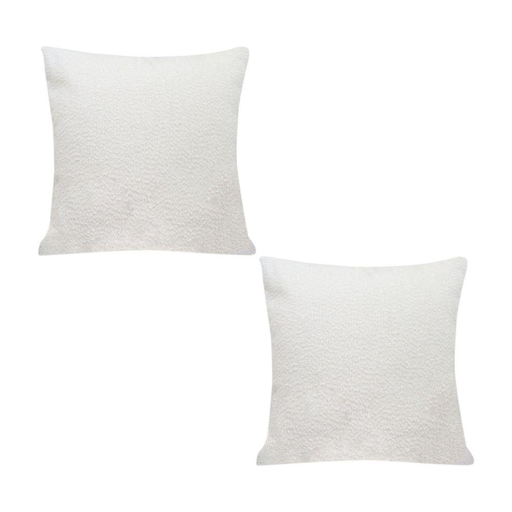 1-SOGA 2X 50cm White Throw Pillow Premium Polyester Fiber and Cotton for Home Decor
