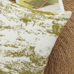 3-SOGA 50cm Throw Pillow White and Olive Green Deluxe Polyester Fiber and Cotton  for Home Decor