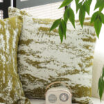 4-SOGA 50cm Throw Pillow White and Olive Green Deluxe Polyester Fiber and Cotton  for Home Decor