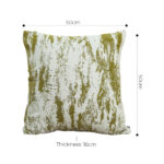 5-SOGA 50cm Throw Pillow White and Olive Green Deluxe Polyester Fiber and Cotton  for Home Decor