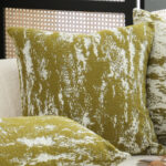 4-SOGA 50cm Throw Pillow White and Olive Green Plush Polyester Fiber and Cotton for Home Decor