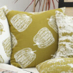 3-SOGA 50cm Throw Pillow Green Autumn Harvest Pumpkin Print Home Decor
