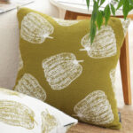 6-SOGA 50cm Throw Pillow Green Autumn Harvest Pumpkin Print Home Decor