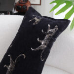 6-SOGA 35cm Black Throw Pillow Elegant Decorative Cushion Living Room Modern Home Decor
