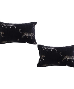 1-SOGA 2X 35cm Black Throw Pillow Elegant Decorative Cushion Living Room Modern Home Decor