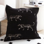 4-SOGA 2X 50cm Black Throw Pillow Elegant Decorative Cushion Living Room Modern Home Decor