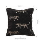 5-SOGA 2X 50cm Black Throw Pillow Elegant Decorative Cushion Living Room Modern Home Decor