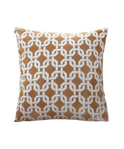 1-SOGA 50cm Brown Checkered Chain Jacquard Square Pillow Decorative Cushion for Home Decor