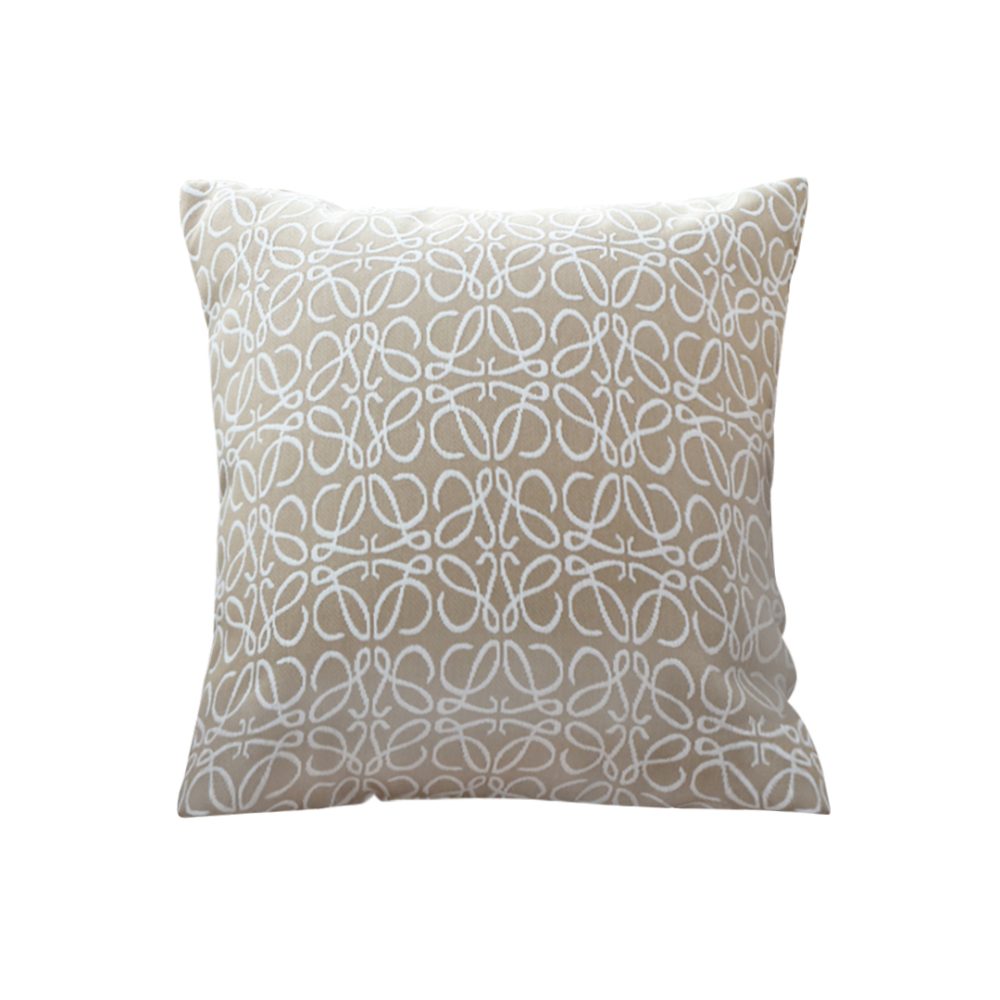 1-SOGA 50cmThrow Pillow White and Beige Geometric Pattern Accent for Home Decor