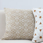 6-SOGA 50cmThrow Pillow White and Beige Geometric Pattern Accent for Home Decor