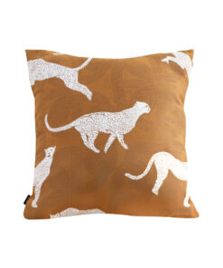1-SOGA 50cm Throw Pillow Brown and White Cheetah Animal Print for Home D?cor