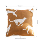 5-SOGA 50cm Throw Pillow Brown and White Cheetah Animal Print for Home D?cor