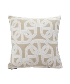 1-SOGA 50cm Throw Pillow Beige Interlocking Geometric Pattern Modern Accent for Home D?cor