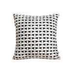 1-SOGA 50cm Black & White Pattern Throw Pillow Thick Comfort Pro Polyester Fiber Cotton for Home Decor