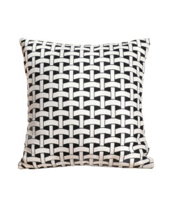 1-SOGA 50cm Black & White Pattern Throw Pillow Thick Comfort Pro Polyester Fiber Cotton for Home Decor