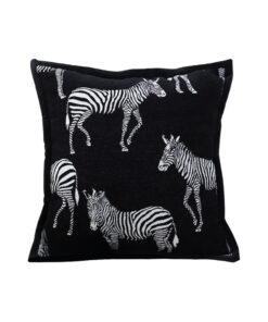 1-SOGA 50cm Throw Pillow  Black Light Luxury Zebra Square Pillow for Home Decor