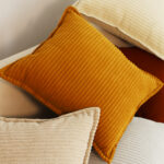 3-SOGA 50cm Throw Pillow Mustard Wabi Sabi Arches Indoor and Outdoor Kavka for Home Decor