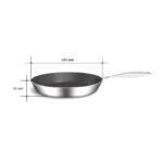 7-SOGA Stainless Steel Fry Pan 28cm Frying Pan Induction FryPan Non Stick Interior