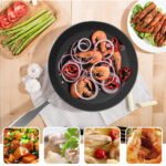 3-SOGA Stainless Steel Fry Pan 34cm Frying Pan Induction FryPan Non Stick Interior