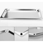 3-SOGA 12X Gastronorm GN Pan Full Size 1/1 GN Pan 6.5cm Deep Stainless Steel Tray With Lid