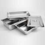7-SOGA 12X Gastronorm GN Pan Full Size 1/1 GN Pan 10cm Deep Stainless Steel Tray With Lid