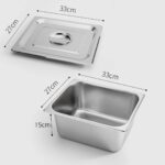 2-SOGA 12X Gastronorm GN Pan Full Size 1/2 GN Pan 15cm Deep Stainless Steel Tray With Lid
