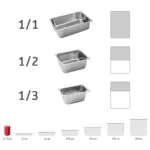 3-SOGA 12X Gastronorm GN Pan Full Size 1/2 GN Pan 20cm Deep Stainless Steel Tray With Lid
