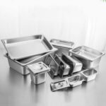 6-SOGA 12X Gastronorm GN Pan Full Size 1/2 GN Pan 20cm Deep Stainless Steel Tray With Lid
