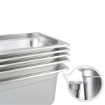7-SOGA 12X Gastronorm GN Pan Full Size 1/2 GN Pan 20cm Deep Stainless Steel Tray With Lid