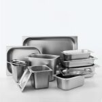 8-SOGA 12X Gastronorm GN Pan Full Size 1/2 GN Pan 20cm Deep Stainless Steel Tray With Lid