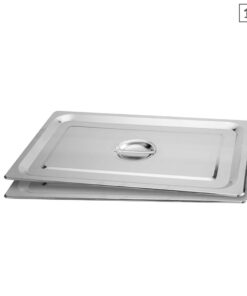 1-SOGA 2X Gastronorm GN Pan Lid Full Size 1/1 Stainless Steel Tray Top Cover