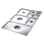 6-SOGA 4X Gastronorm GN Pan Lid Full Size 1/1 Stainless Steel Tray Top Cover