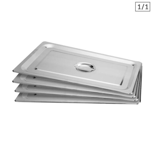 1-SOGA 4X Gastronorm GN Pan Lid Full Size 1/1 Stainless Steel Tray Top Cover