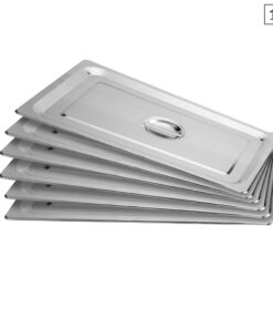 1-SOGA 6X Gastronorm GN Pan Lid Full Size 1/1 Stainless Steel Tray Top Cover
