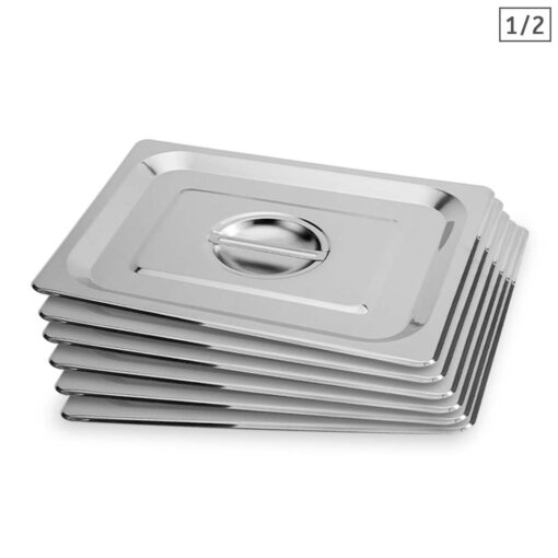 1-SOGA 6X Gastronorm GN Pan Lid Full Size 1/2 Stainless Steel Tray Top Cover