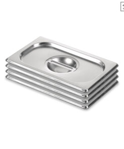 1-SOGA 4X Gastronorm GN Pan Lid Full Size 1/3 Stainless Steel Tray Top Cover
