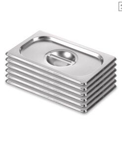 1-SOGA 6X Gastronorm GN Pan Lid Full Size 1/3 Stainless Steel Tray Top Cover