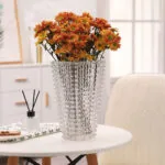 2-SOGA 22.5cm Handcrafted Clear Glass Vase