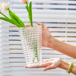 5-SOGA 22.5cm Handcrafted Clear Glass Vase