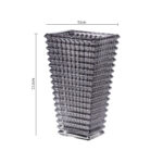 6-SOGA 22cm Modern Gray Ceramic Glass Vase Home Decor