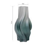 6-SOGA 33cm Glass Vase Blue with Beautiful glass Bubble Texture Art Vases