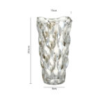 5-SOGA 29cm Glass Clear Vase Crystal VASE Thick Modern Home Decor