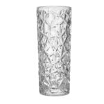 1-SOGA 30cm Sleek Clear Glass Vase Elegant Wide Crystal Design for Modern Home D?cor
