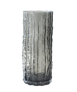 1-SOGA 30.5cm Handcrafted Grey Glass Vase