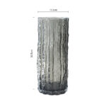 3-SOGA 30.5cm Handcrafted Grey Glass Vase