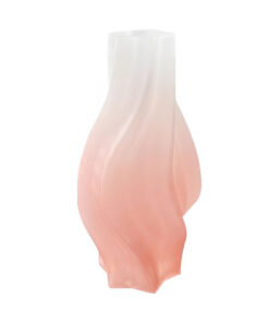 1-SOGA 32cm Pink Glass Vase Art Blown Hand Flower Tall Vintage Art Vases