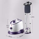 2-SOGA 2X Garment Steamer Vertical Twin Pole Clothes 1700ml 1800w Professional Steaming Kit Purple